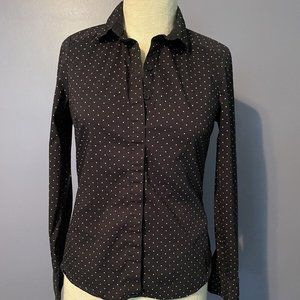 SOLD H&M Polka Dot Button Down Blouse Sz 4